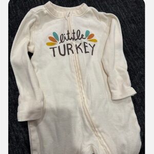 Old Navy Cream 'Little Turkey' Footie